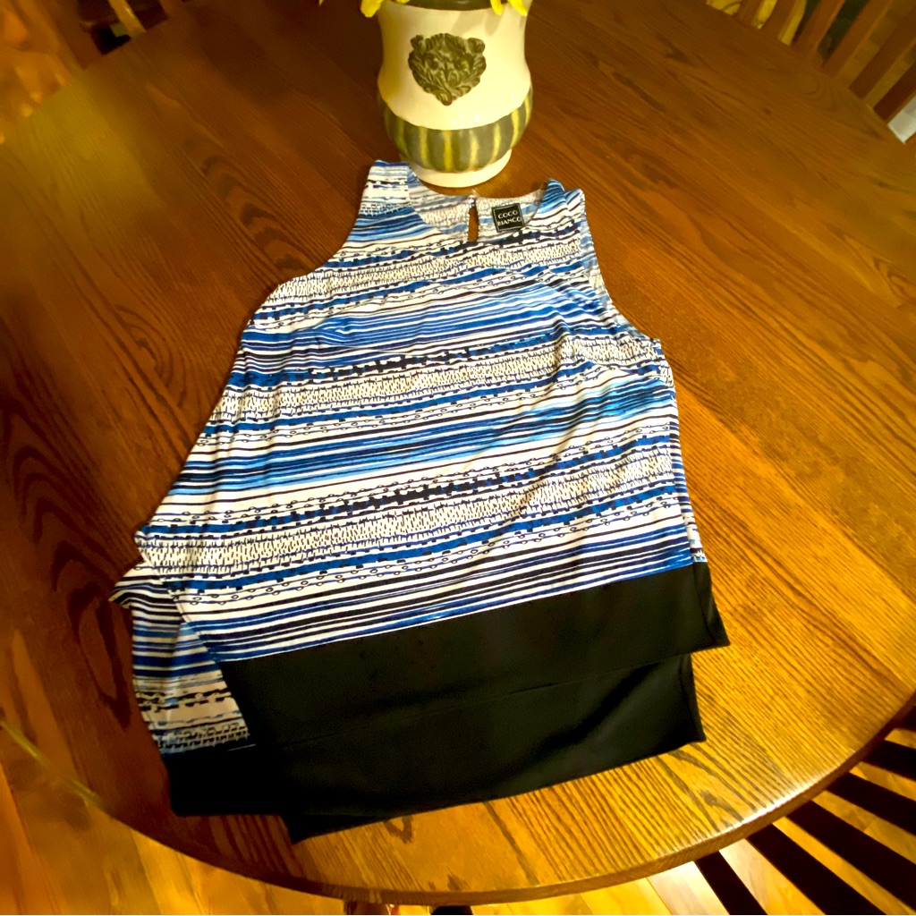 Coco Blanco Layered Look Sleeveless Shell